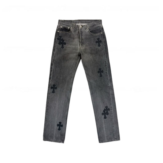 Chrome Hearts Classic Cross Patch Levi’s Black Jeans