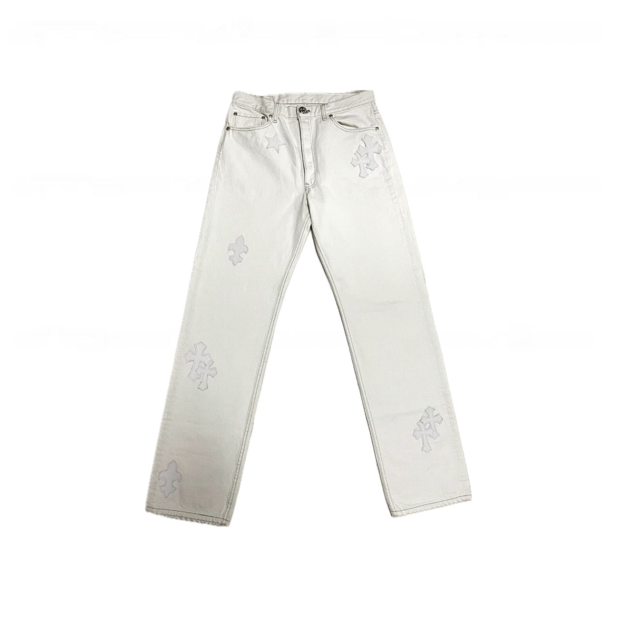 Chrome Hearts St. Barth Exclusive Mixed Patch Jeans