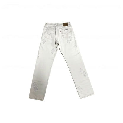 Chrome Hearts St. Barth Exclusive Mixed Patch Jeans