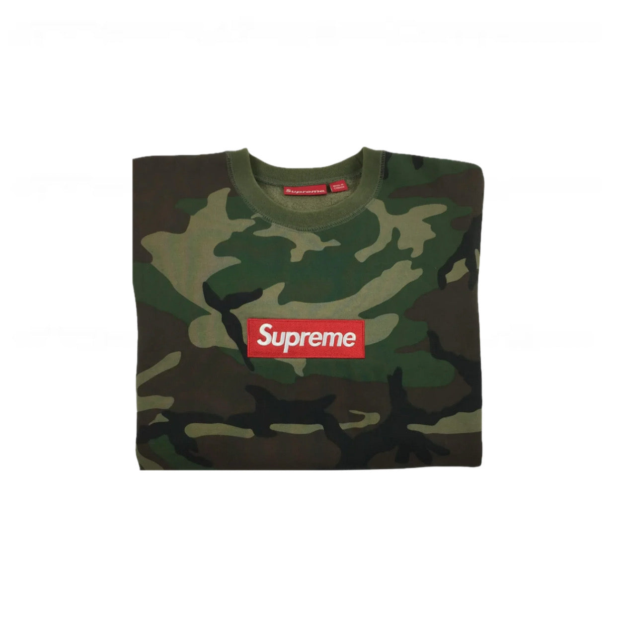 Supreme Woodland Camo Box Logo Crewneck