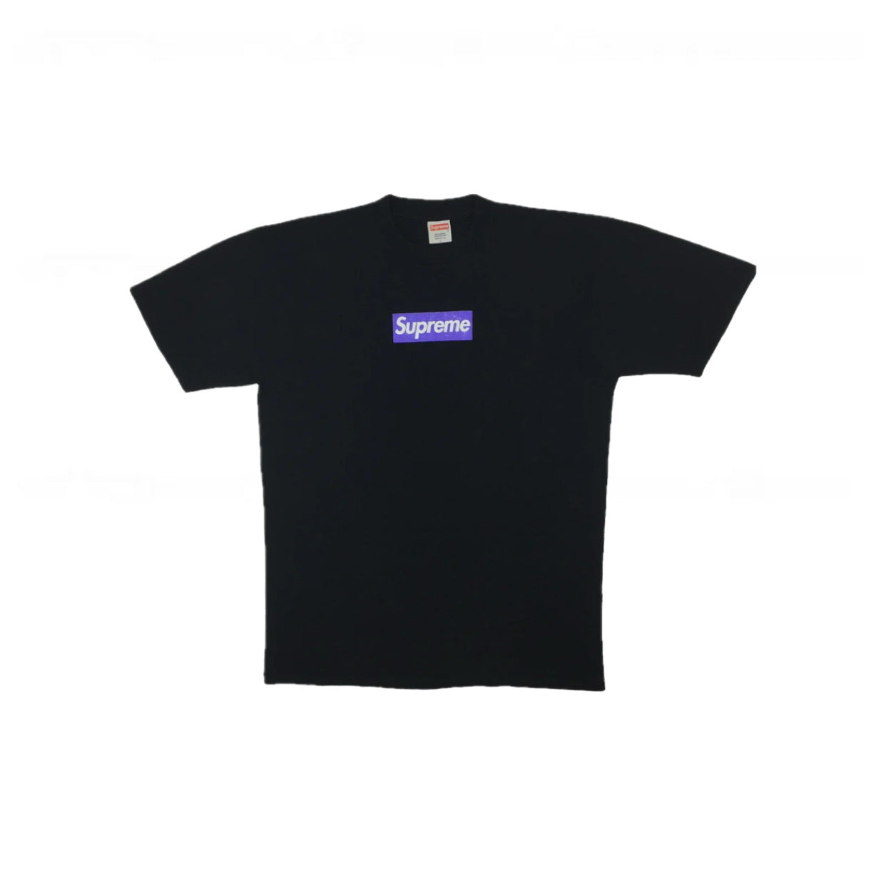 Supreme Purple On Black Box Logo Tee