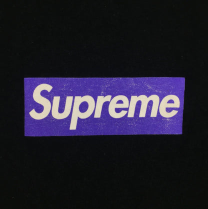 Supreme Purple On Black Box Logo Tee